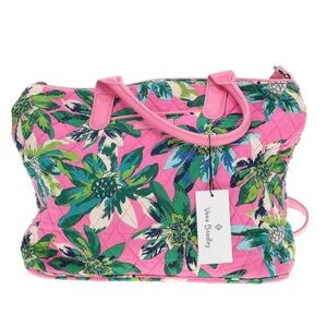 NWT VERA BRADLEY Tropical Paradise Casual Satchel Quilted Shoulder Hand Bag
